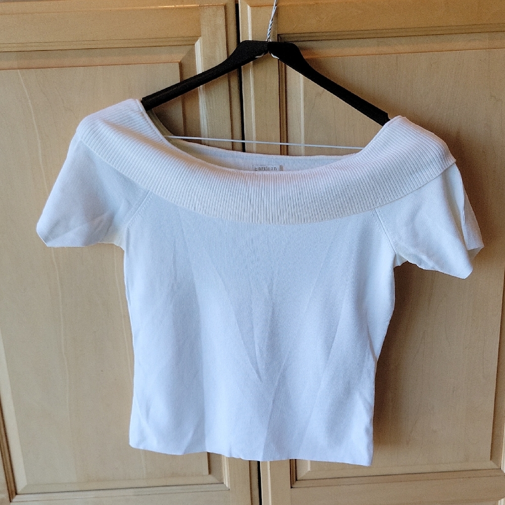 Artisan White Off The Shoulder Sweater